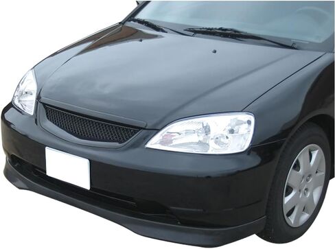 الشفة الأمامية المصد الأمامية متوافقة مع 2001-2003 Honda Civic 2 & 4 Door Coupe & Sedan ، T-R Style PP SPILTTER LIPT LIP Black Front Spiltter بواسطة Ikon Motorsport ، 2002 in Saudi Arabia