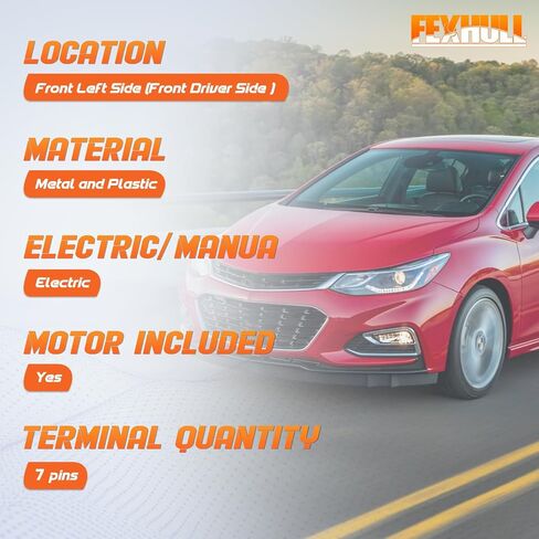 748-974 منظم نافذة الطاقة الجانبي للبرنامج الأمامي مع محرك متوافق مع Chevy Cruze 2011-2015 ، Chevrolet Cruze Limited 2016- مع تلقائي لأعلى ولأسفل (موصل دبابيس 7)- يحل محل # 94532757 in Kuwait