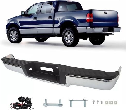 Pensun دائمة الخلفية خطوة خطوة خطوة مناسبة لفورد F-150 2015-2020-ملحق الشاحنات المتميزة مع توافق مستشعر السحب آند بارك ، خطوة استبدال الوصول بسهولة لشاحنات الالتقاط in Saudi Arabia