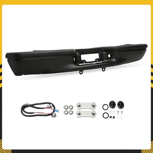PENSUN Rear Bumper Replacement Fit For Ford F-150 2009-2014 with Parking Sensor Holes – Heavy Duty Steel Chrome Direct Fit Rear Bumper Cover OEM FO1103166 in Kuwait