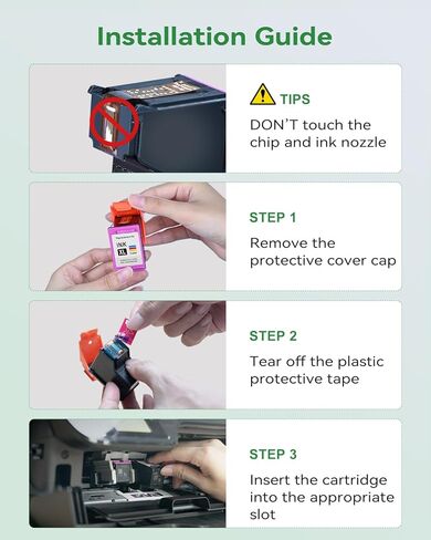 62XL Replacement for HP Ink 62 62XL Ink Cartridge Combo Pack Black and Color High Yield for HP Envy 7640 5660 5540 7645 5740 5746 OfficeJet 250 200 Mobile Printer Ink Cartridges in Kuwait