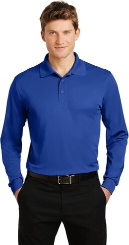 SPORT-TEK Men's Long Sleeve Micropique Sport Wick Polo in Saudi Arabia