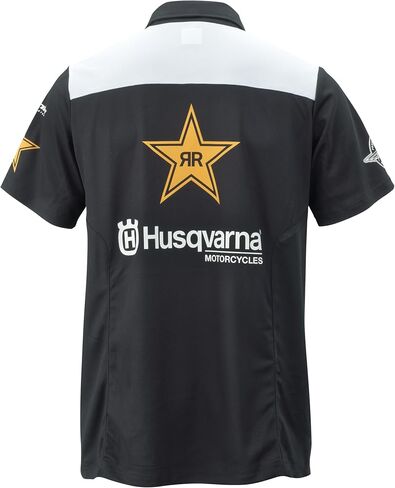 Husqvarna Rockstar Men's Replica Team Polo, Black/White in Saudi Arabia