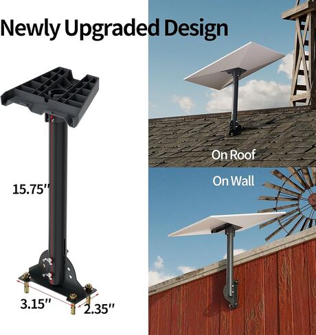 Starlink Gen 3 Mount Starlink Wall Mount Gen 3، طقم تثبيت عمود معدني قابل للتعديل 16 بوصة للطبق القياسي V3 عالي التحمل على الحائط ودعامة Starlink Internet Kit القمر الصناعي in Kuwait