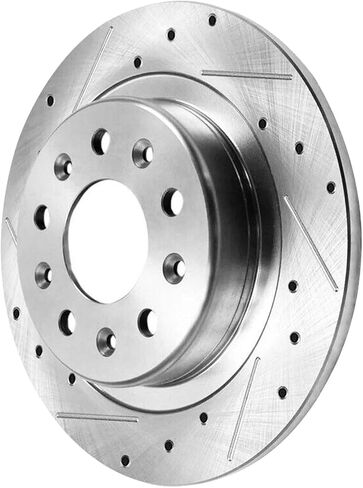 Detroit Axle - 4pc دوارات الفرامل للفترة 2017-2018 Chevy Malibu Lacrosse ، 2018 Expenox GMC Terrain ، Righted and Sloted Dist Routors Replication: 11.81 "بوصة الأمامية و 11.34 بوصة خلفية بوصة خلفية بوصة. in Saudi Arabia