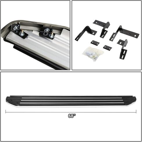ألواح تشغيل سلالة السيارات متوافقة مع 2006 2007 2008 2009 2010 2011 2012 RAV4 ، Side Step Step Rail Nerf Bars ، 5.5 بوصات الخطوة ، الأسود in Kuwait