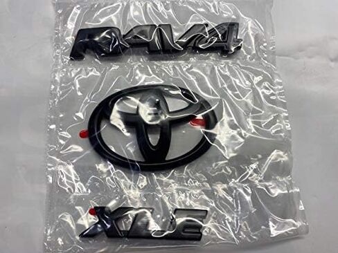 Genuine Toyota RAV4 XLE Blackout Black Emblem Overlays PT948-42192-02 in Saudi Arabia