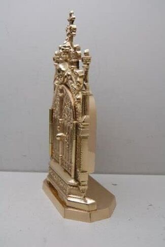 Gothic Brass Triptych Reliquary, Church Relic Shrine (CCG-46) in Saudi Arabia