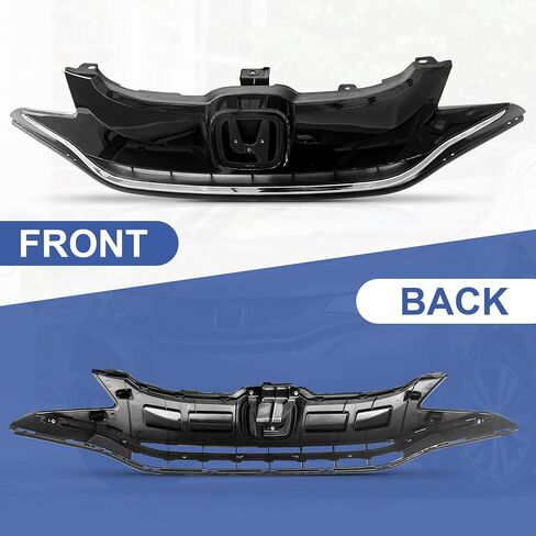 Front Chrome & Black Bumper Grille Fits 2015-17 Honda Fit DX EX LX SE 1.5L in Saudi Arabia