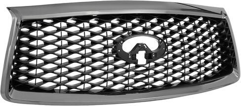 KARPAL Front Bumper Grille Assembly Chrome Grill 623106GW0A Compatible with 2018 2019 2020 2021 INFINITI QX80 in Kuwait