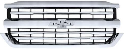 GeRRiT Front Bumper Grille Grill Chrome For 2016 2017 2018 Chevrolet Silverado 1500,Upper Grill Assembly Replacement for 84134045 84602489 in Saudi Arabia