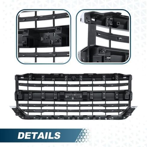 GeRRiT Front Bumper Grille Grill Chrome For 2016 2017 2018 Chevrolet Silverado 1500,Upper Grill Assembly Replacement for 84134045 84602489 in Saudi Arabia
