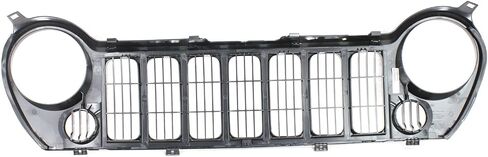 مجموعة مصبغة Garage-Pro متوافقة مع Jeep Liberty 2005-2007 لنماذج بدون فتحات ضبابية ضبابية مطلية قشرة سوداء مع إدراج رمادي مطلي CH1200290 in Saudi Arabia