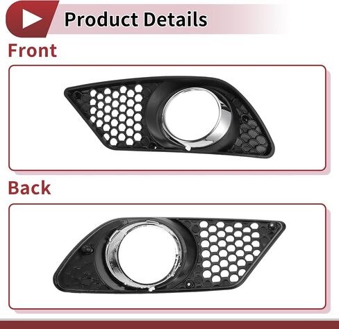 1 PC FOG LIGHT GRILL لـ Mercedes-Benz C300 2008-2012 الأمام الأمامي الأيسر السفلي من المصد يرفع غطاء ضوء الإدراج in Saudi Arabia