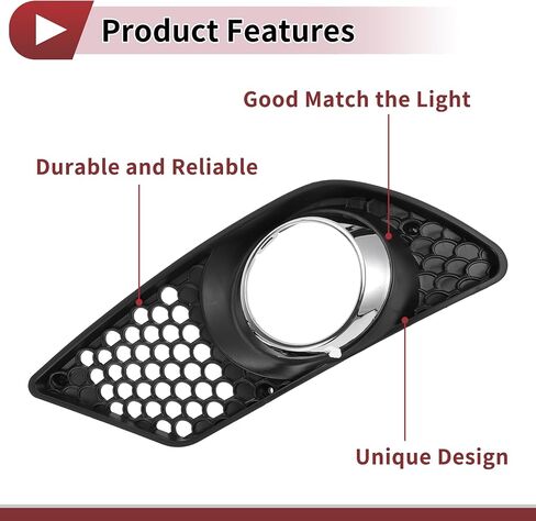 1 PC FOG LIGHT GRILL لـ Mercedes-Benz C300 2008-2012 الأمام الأمامي الأيسر السفلي من المصد يرفع غطاء ضوء الإدراج in Saudi Arabia