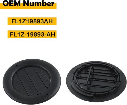 2PCS FL1Z-19893-AH FL1Z19893AH السقف الخلفي AC AIR VENT GRILLE متوافق مع Ford Expedition Lincoln Navigator 2015-2020 (Black) in Saudi Arabia