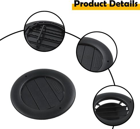 2PCS FL1Z-19893-AH FL1Z19893AH السقف الخلفي AC AIR VENT GRILLE متوافق مع Ford Expedition Lincoln Navigator 2015-2020 (Black) in Saudi Arabia