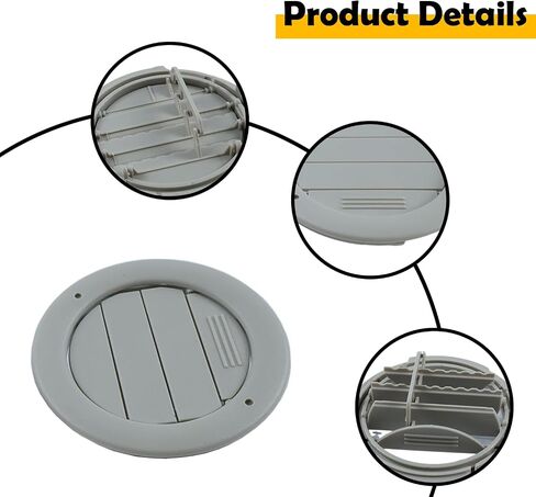 2PCS FL1Z-19893-AH FL1Z19893AH السقف الخلفي AC AIR VENT GRILLE متوافق مع Ford Expedition Lincoln Navigator 2015-2020 (Black) in Kuwait
