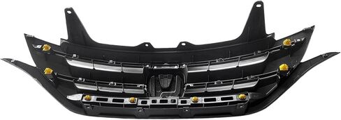 Partsflow Front Pumper Grille Matt Black Grill مع تقليم Chrome لعام 2012 2013 2014 Honda CR-V in Saudi Arabia