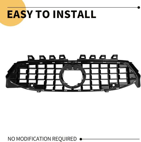 MAXDOM Replacement Front Upper Grill Fit for Mercedes Benz (2013-2019) W117 C117 CLA-Class CLA200 CLA250 CLA45 AMG – Gloss Black GTR GT Style ABS Grille in Kuwait