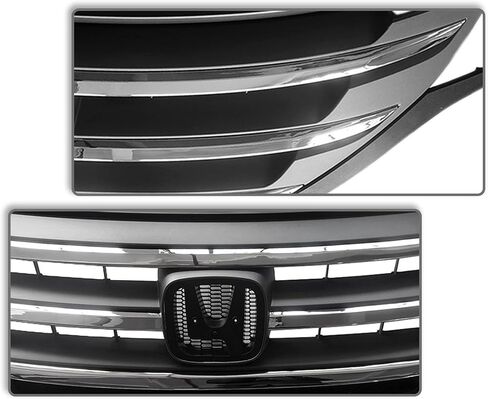 Partsflow Front Pumper Grille Matt Black Grill مع تقليم Chrome لعام 2012 2013 2014 Honda CR-V in Saudi Arabia