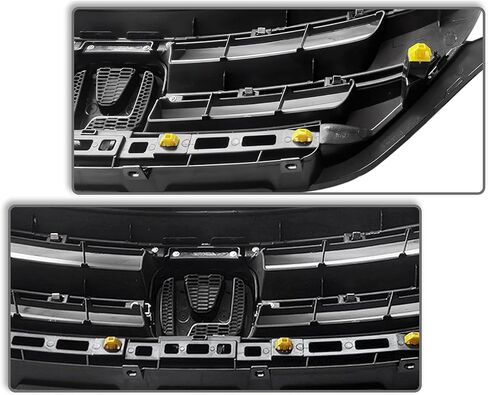 Partsflow Front Pumper Grille Matt Black Grill مع تقليم Chrome لعام 2012 2013 2014 Honda CR-V in Saudi Arabia