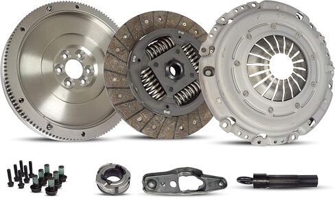 Clutch With Flywheel And Fork Conversion Kit compatible with TT Golf Beetle Jetta Gls Glx Gti Tdi Base Gl Sportline 1998-2006 1.8L l4 GAS DOHC 1.9L L4 DIESEL SOHC Turboc (5 Speed Only; 17-059SMF) in Saudi Arabia