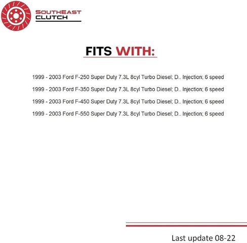 Clutch Slave Cylinder compatible with F250 F350 F450 F550 Super Duty Lariat Xl Xlt Extended Standard Crew Cab Pickup 1999-2003 7.3L 445Cu. In. V8 Diesel Ohv Turbocharged in Saudi Arabia