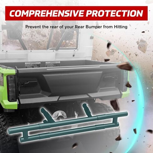 المصد الخلفي لـ Honda Pioneer 520 2021-2025 الملحقات ، جهاز الحماية من المسحوق الأسود الفولاذ الثقيل. in Saudi Arabia