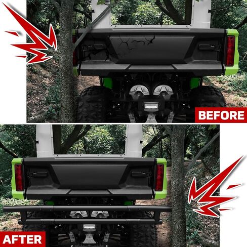 المصد الخلفي لـ Honda Pioneer 520 2021-2025 الملحقات ، جهاز الحماية من المسحوق الأسود الفولاذ الثقيل. in Saudi Arabia