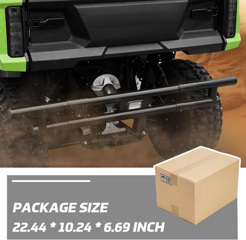 المصد الخلفي لـ Honda Pioneer 520 2021-2025 الملحقات ، جهاز الحماية من المسحوق الأسود الفولاذ الثقيل. in Saudi Arabia