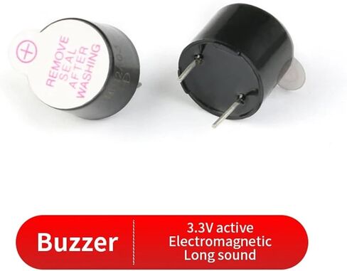 10pcs 3V 3.3V 5V 12V 24V Active Buzzer Magnetic Long Continous Beep Tone 12MM 9.5MM Active/Passive Piezo Buzzers(12x9.5mm-12V-active) in Saudi Arabia