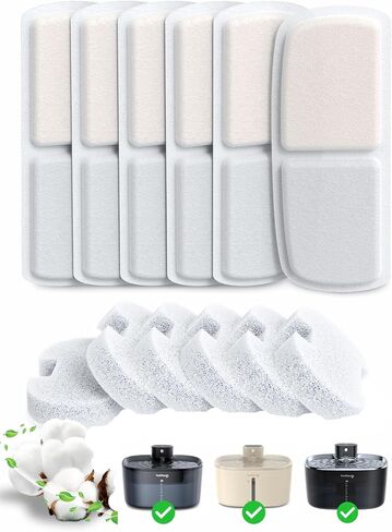 6 Pack Filter for Cat Water Fountain & 6 Pack Sponges Filter Replacement, Cat Drinking Fountain Filter for 135 fl oz/4L Cat Water Fountain FN-W07 in Saudi Arabia