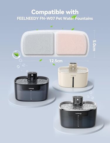 6 Pack Filter for Cat Water Fountain & 6 Pack Sponges Filter Replacement, Cat Drinking Fountain Filter for 135 fl oz/4L Cat Water Fountain FN-W07 in Saudi Arabia