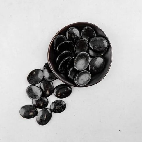 7 شقرا من البلورات الحجرية - أحجار النخيل لتخفيف الإجهاد والقلق - حجر orgone مع خصائص الشفاء - الأحجار المصقولة للتأمل و reiki (مجموعة من 2) in Kuwait