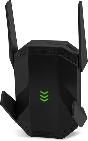 AX3000 WiFi 6 Extender, Dual Band WiFi Extender Signal Booster, Internet Booster with Gigabit Ethernet Port, Covers Up to 12,000sq.ft and 99 Devices, Faster Speed and Easy Setup in Saudi Arabia