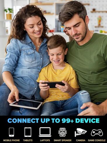 AX3000 WiFi 6 Extender, Dual Band WiFi Extender Signal Booster, Internet Booster with Gigabit Ethernet Port, Covers Up to 12,000sq.ft and 99 Devices, Faster Speed and Easy Setup in Saudi Arabia