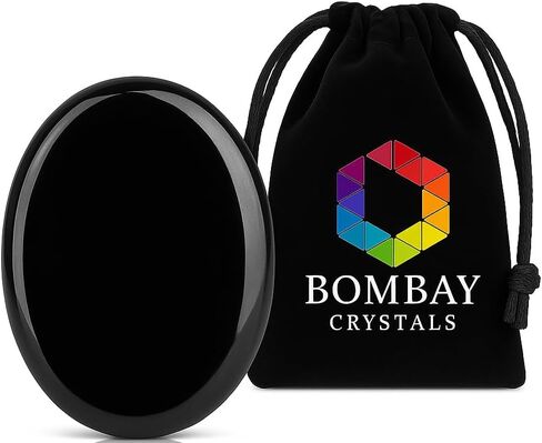 7 Chakra Worry Stone Crystals - Palm Stones for Stress & Anxiety Relief - Orgone Stone with Healing Properties - Polished Stones for Meditation & Reiki (Set of 2) in Kuwait