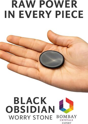 7 Chakra Worry Stone Crystals - Palm Stones for Stress & Anxiety Relief - Orgone Stone with Healing Properties - Polished Stones for Meditation & Reiki (Set of 2) in Kuwait