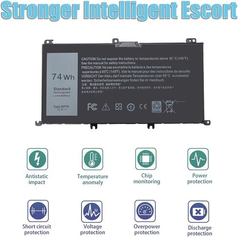 بطارية 97Wh X8VWF 4XKN5 11.1V لجهاز Dell Latitude 14 Rugged 5404 5414 E5404، Rugged Extreme 7404 7414 E7404، Notebook VCWGN YGV51 CJ2K1 5XT3V XN4KN XRJDF P45G P45G002 P46G P46G001 in Saudi Arabia