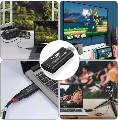 AMANKA Capture Card for 4K Record Game Capture Card with Streaming 4K HDMI Loop-Out Microphone Audio Video 1080P HDMI to USB 3.0 Video Capture Card for Gaming/Live Streaming/Video Conference in Saudi Arabia