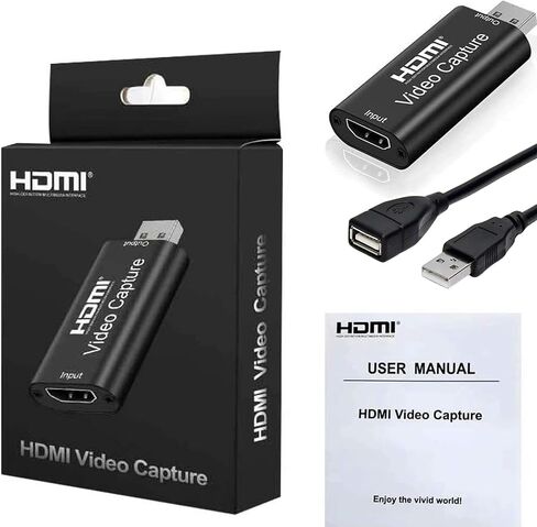 AMANKA Capture Card for 4K Record Game Capture Card with Streaming 4K HDMI Loop-Out Microphone Audio Video 1080P HDMI to USB 3.0 Video Capture Card for Gaming/Live Streaming/Video Conference in Saudi Arabia