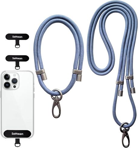 Cell Phone Lanyard Adjustable,2×Pads,1×Adjustable Neck Strap,1×Adjustable Wrist Strap,Outdoor Travel Essential in Saudi Arabia