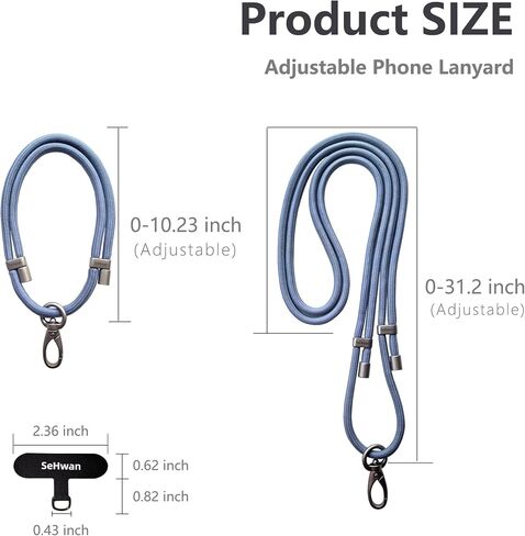 Cell Phone Lanyard Adjustable,2×Pads,1×Adjustable Neck Strap,1×Adjustable Wrist Strap,Outdoor Travel Essential in Saudi Arabia