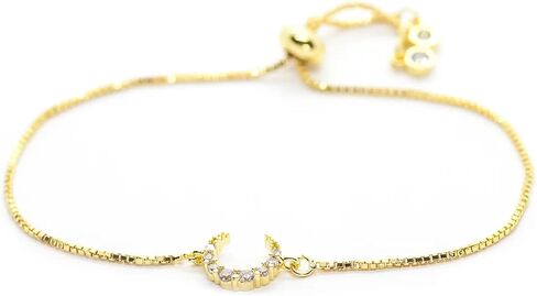 SALTY CALI Sparkle Moon Bolo ~ Salty Pendants ~ Bracelet ~ Ocean inspired dainty jewelry, Made in California! in Saudi Arabia