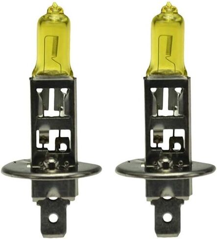 H1 Halogen Halogen Headlogy Xenon Lightbulb - زوج من 12 فولت 100 وات 3000K سوبر سوبر مشرق من المصباح المصباح الصفراء الذهبية الفائقة (زوج) in Kuwait