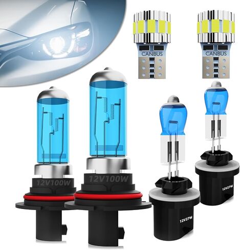 Headlight Bulbs Fit For Ford Taurus 1992-2007, 9007 High Low Dual Beam Combo, Super Bright 5500K White Light High Performance Halogen Light Bulbs, 2PCS in Saudi Arabia