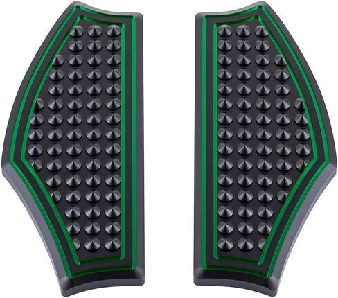 Advanblack 2024+ Harley Touring Passenger Floorboards CNC Rear Foot Pegs for Street Glide, Road Glide, Road King, Electra Glide (Black/Blue) in Saudi Arabia