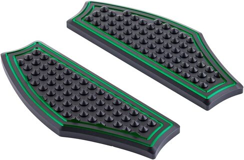 Advanblack 2024+ Harley Touring Passenger Floorboards CNC Rear Foot Pegs for Street Glide, Road Glide, Road King, Electra Glide (Black/Blue) in Saudi Arabia