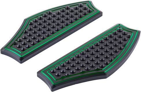 Advanblack 2024+ Harley Touring Passenger Floorboards CNC Rear Foot Pegs for Street Glide, Road Glide, Road King, Electra Glide (Black/Blue) in Saudi Arabia